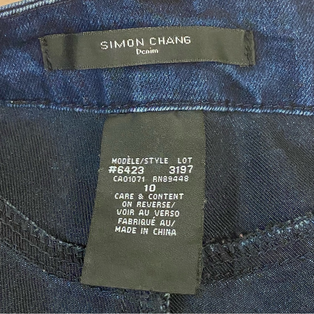 Simon Chang High Waisted Stretch Straight Leg Jeans - Picture 5 of 6